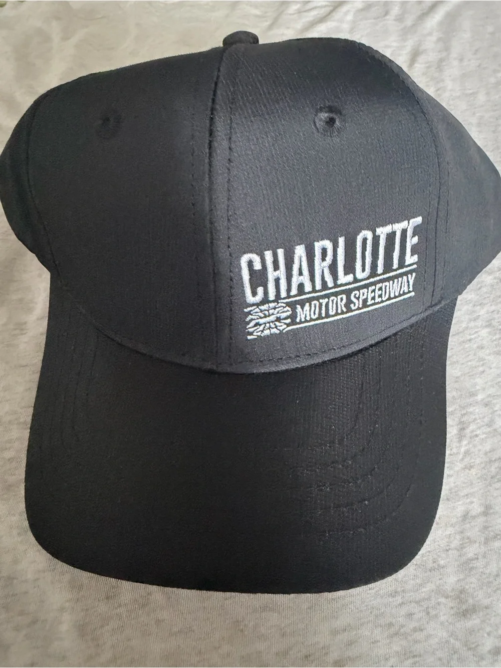 Charlotte Motor Speedway Black Embroidered Baseball Cap